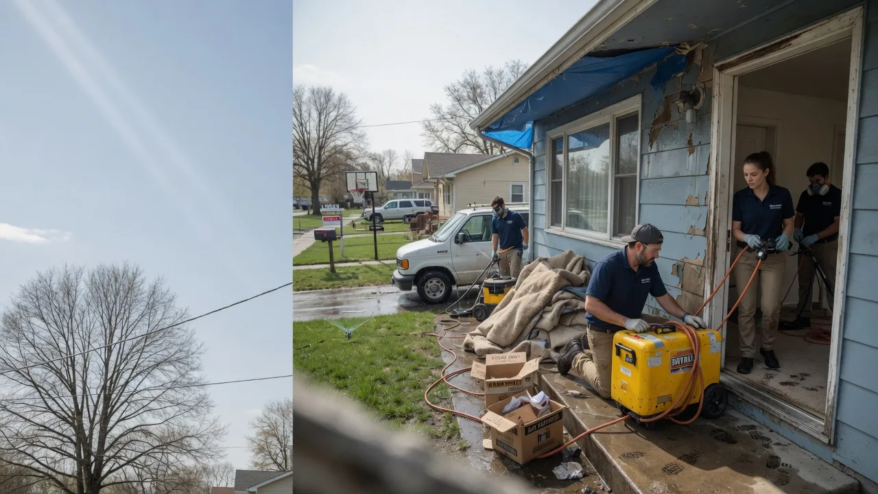 Basement Flood Cleanup in Bismarck, IL near me